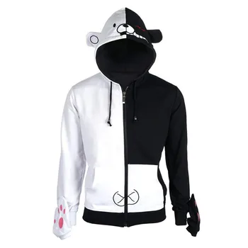 

Danganronpa Monokuma Cosplay Costume Unisex Hoodie Sweatshirt Hooded Jacket Daily Casual Coat Game Anime Peripheral uniform