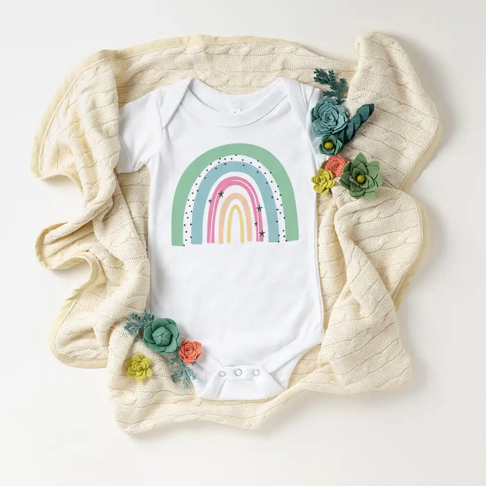 neutral rainbow baby clothes