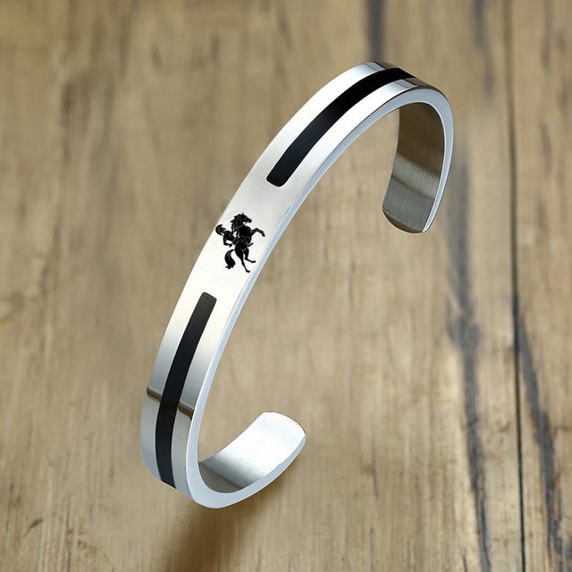 Cuff Bangle Men Om Ohm Aum Hindu Bangle Stainless Steel Bracelet For Mens Jewelry