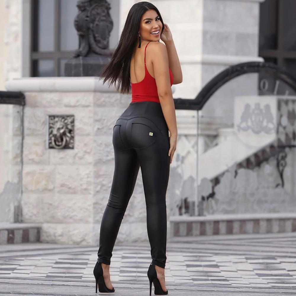 Melody Winter Pvc Slim Sexy Pants Women 