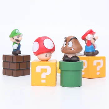 

New 5pcs/set Super Mario Bros Magnets Figure toys Mario luigi Mushroom Tortoise creative Action Toys Model Dolls Gifts