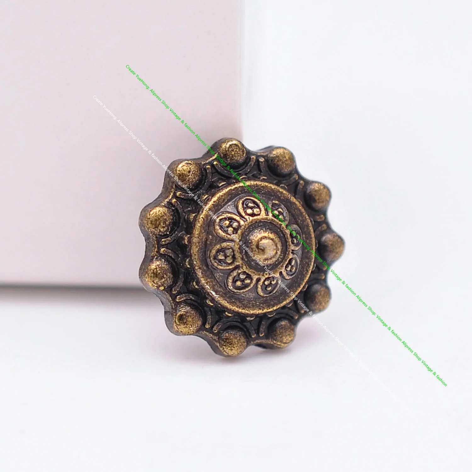 50PCS 14mm Biker Antik Messing Überzogene Blume Niet Stud Spot Kegel Verschluss Für DIY Leathercraft Tasche Schuhe Geldbörse gürtel Armband