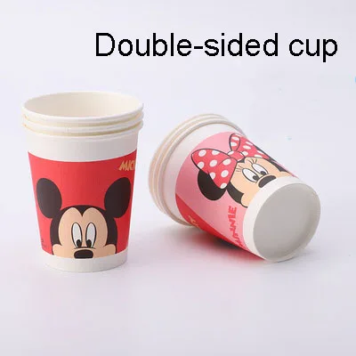 Disney Minnie Mouse Mickey Mouse Birthday Party Decorations 10 People Disposable Plate Napkin Cup Tablecloth Party Supplies Sets neon party supplies