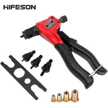 

8'' BT-613 Nut Riveter Guns with 40 pcs Nuts Single Hand Manual Riveter Hand Riveting Rivnut Tool M3/M4/M5/M6