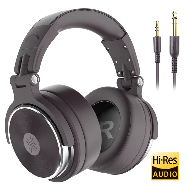 Oneodio Pro10/30/50 Wired Headphones Professional Studio DJ Headphone with Microphone Over Ear Monitor Recording Stereo Headsets Pro-50 Brown