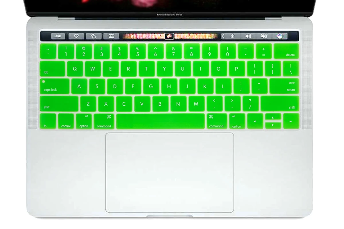 HRH силиконовый защитный чехол для клавиатуры США для Macbook Pro 13,3 A1706 A1989 A2159 и 15,4 дюймов A1707 A1990 Версия США - Цвет: Green
