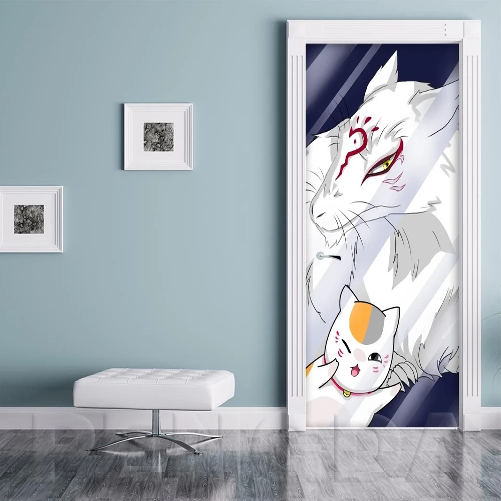 Декоративные наклейки для дома ПВХ водонепроницаемые 2 шт. Natsume's Book of Friends Art 3D печатная наклейка самоклеющаяся Diy Бумага аниме дверь стикер
