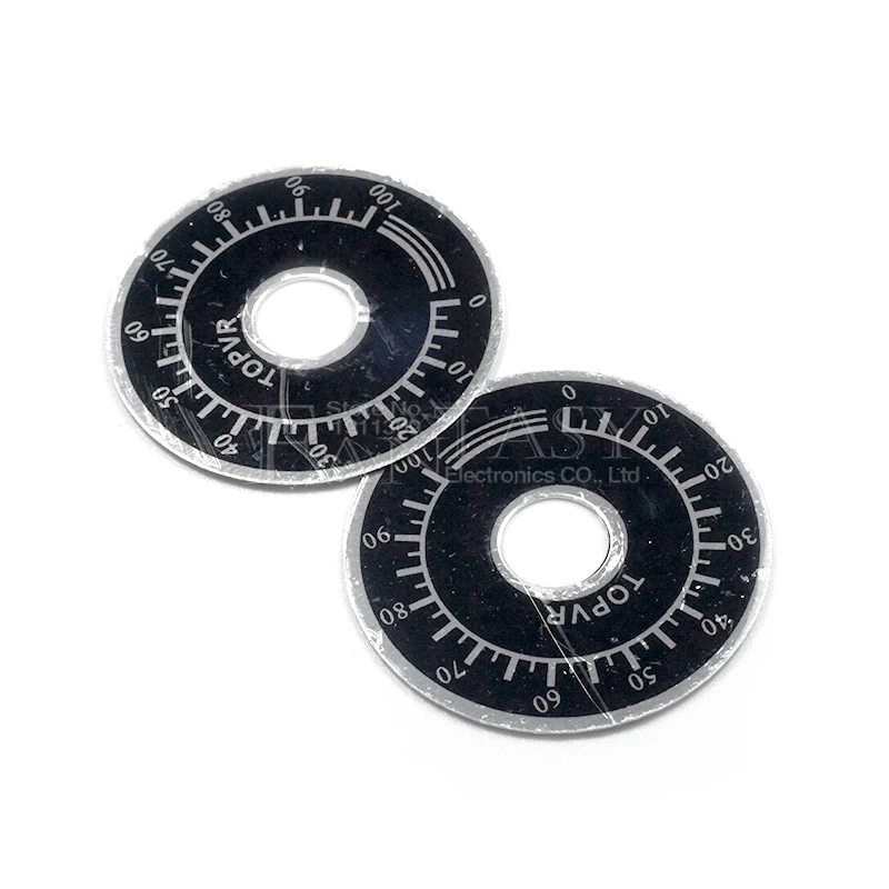 Potentiometer Knobs 10pcs 0-100 WTH118 Potentiometer Knob Scale Digital Scale Equipped with WX112 TOPVR