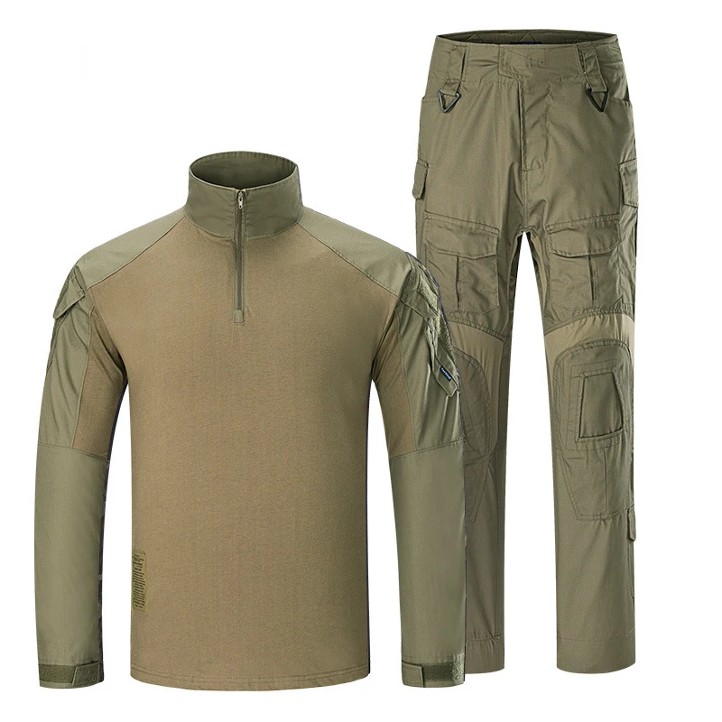 Тактическая Военная камуфляжная форма одежда для мужчин армейский боевой костюм наборы водонепроницаемые брюки карго рубашки с длинными рукавами плюс размер 3XL