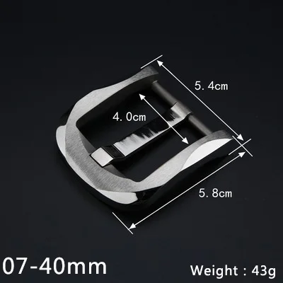 07-40mm Meetee 1 шт. Высококачественная пряжка для ремня из чистого титанового сплава, Антиаллергенная Пряжка, зажим для головы для украшения джинсов, кожевенные изделия, аксессуары - Цвет: 07-40mm