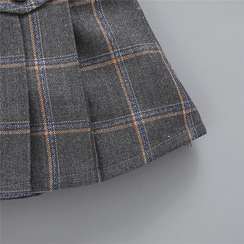 Юбка для девочек; клетчатая юбка для новорожденных девочек; плотная теплая верхняя юбка; одежда; пачка;#3N26