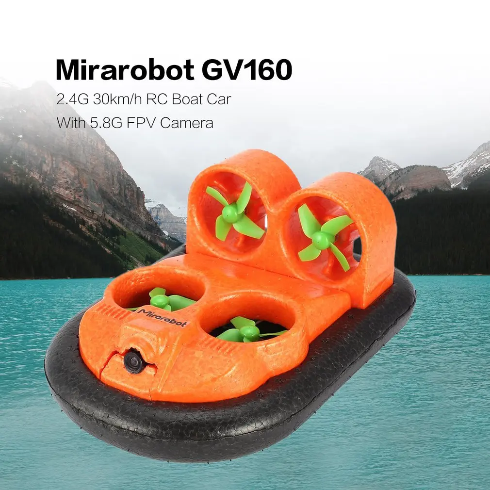 Mirarobot GV160 2,4G 7CH RC лодка автомобиль наземный Эффект Скорость лодка модель корабля с 30 км/ч высокая скорость 5,8G FPV версия RC модель