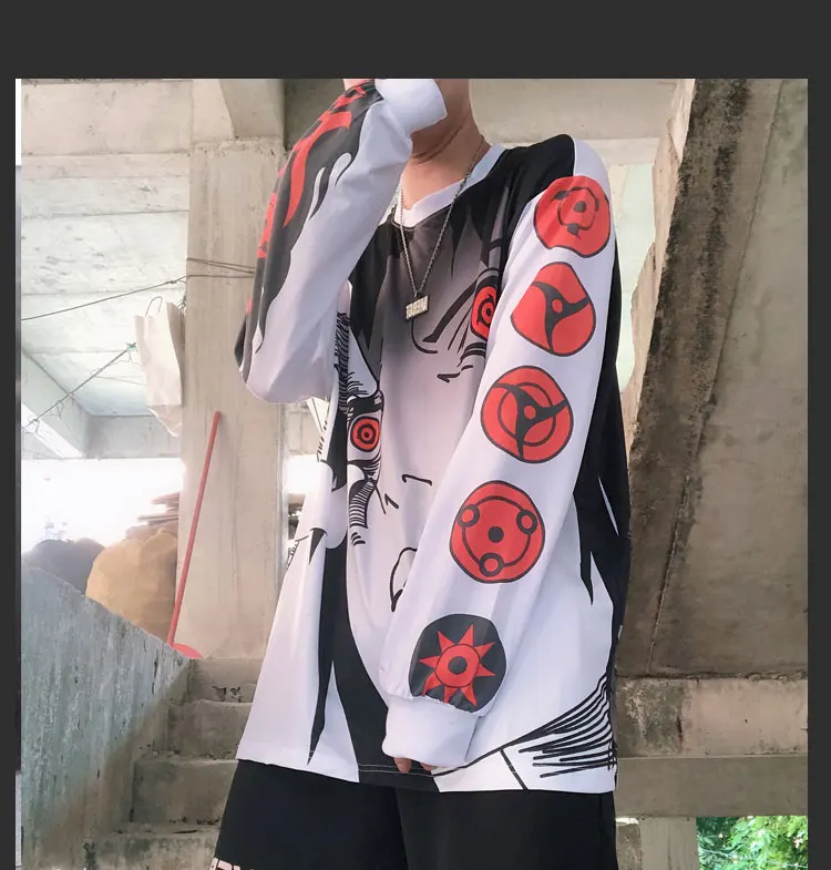 Аниме Наруто Учиха Саске костюмы для косплея Sharingan хлопковая Футболка детская майка для взрослых Топ