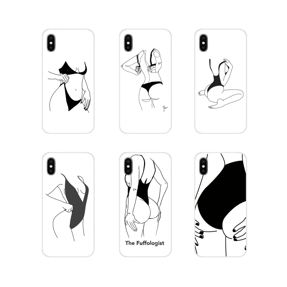 Black and white line bikini girl ass For Huawei Honor 4C 5C 6X 7 7A 7C 8 9 10 8C 8S 8X 9X 10I 20 Lite Pro Cell Phone Shell Cases | Мобильные
