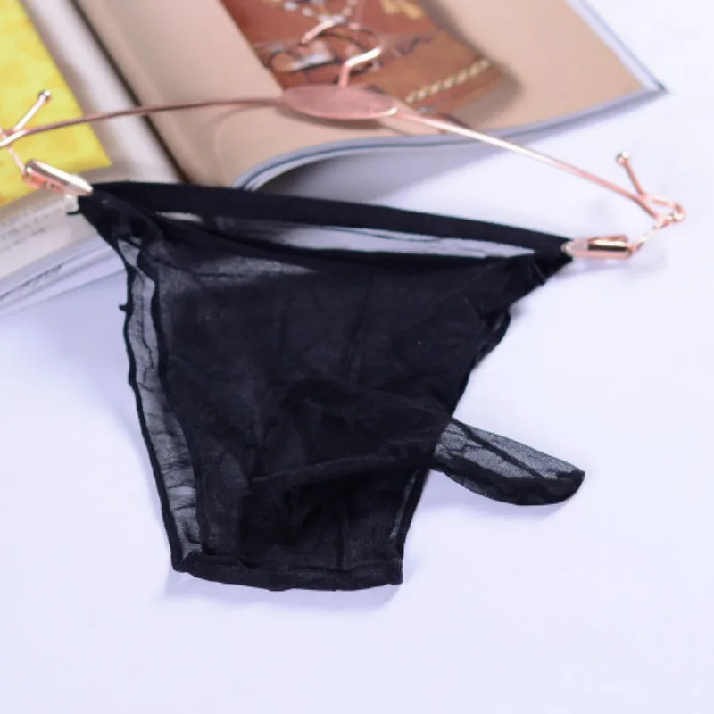 Men's Panties Exotic Man Sexy Underwear JJ Cover Transparent Thong Male Ultra Thin Briefs male underwear