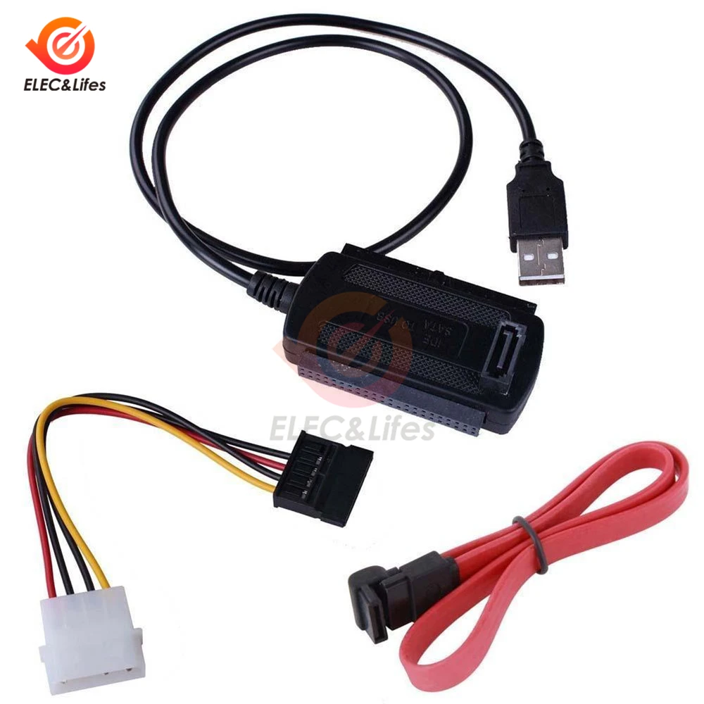 SATA/PATA/IDE к USB 2,0 адаптер конвертер кабель для жесткого диска 2," 3,5"/2,5 дюйма