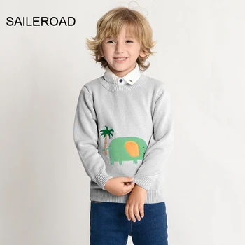 

SAILEROAD Elephant Boy Sweater 2-6Years Winter Tops for Boys Children's Clothes Kids for 2020 Chirstmas Knitted Sweater