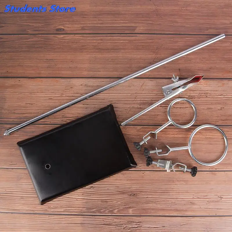 1 Set 50CM Laboratory Ring Stand High Retort Stand Iron With Clamp Clip School Education Equipment Supplies Hot Sale