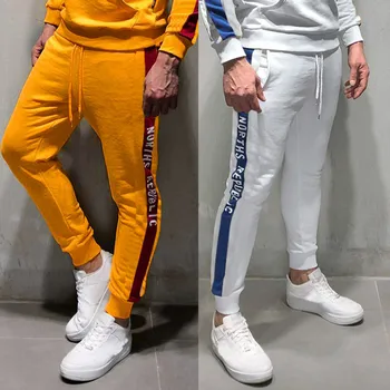 

Men Pants Casual Fitness Bodybuilding Pocket Skin Full Length Sport joggers sweatpants plus size trousers cargo pants streetwear