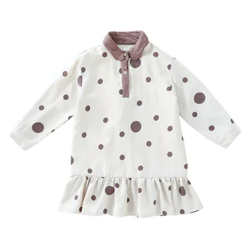 

Autumn Kids Dresses for Toddler Girls Long Sleeve Baby Girl Polka Dots Casual School Wear Soft Children Clothing Girl Clothes