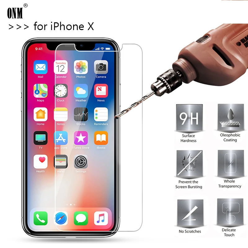 2.5D 0 26 мм 9H Премиум Закаленное стекло для Apple iPhone X защитная пленка | Мобильные