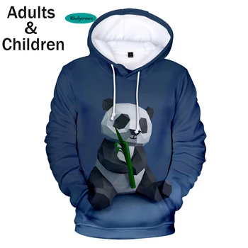 

New Fashion 3D Panda Hoodies Sweatshirts Men Women Harajuku Hip Hop Hooded Suitable Kids 3D Panda boys girls Autumn pullovers