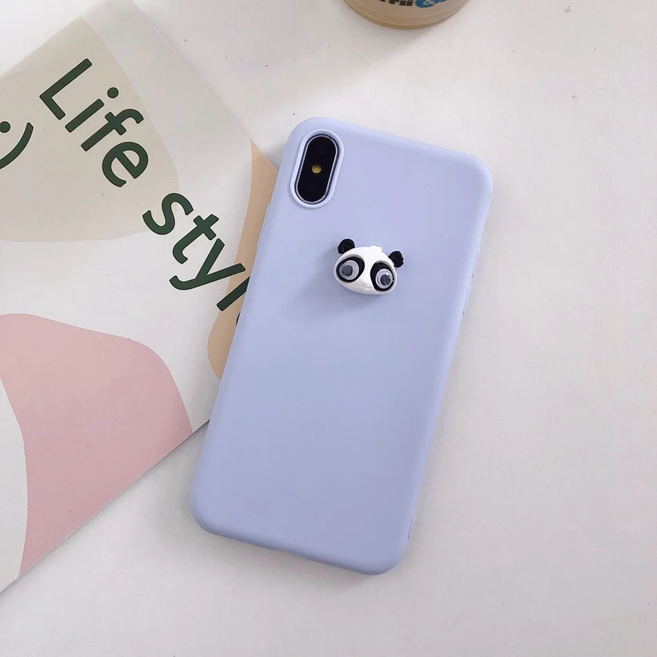 3D Cute Pig Dog Panda Bear DIY Case For Samsung A50 A70 A40 A20 A60 A80 Pizza Burger Cake Cover For Galaxy M10 M20 M30 Soft Case - Цвет: D4 Panda