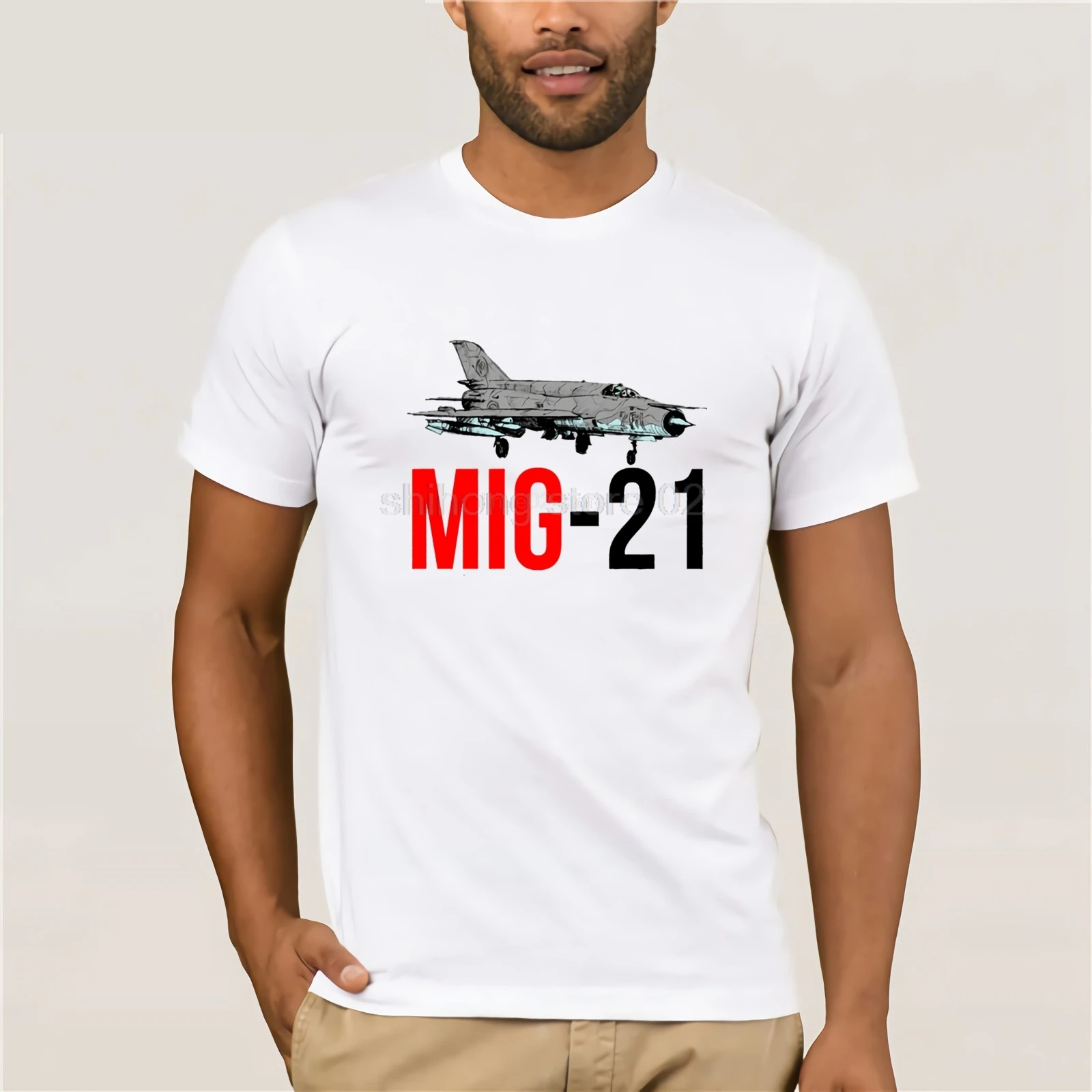 Последняя MIG 21 реактивный Воздушный самолет футболка для мужчин серая без рукава