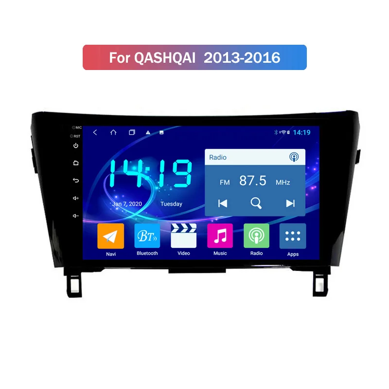 Автомобильный радиоприемник IPS 4G + 64G 10 1 дюймов Android автомобильный DVD GPS для Nissan Qashqai