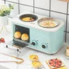 220V 3 In 1 Electric Breakfast Machine Household Bread Toaster Baking Oven FryIng Pan Hot Pot Boiler Food Steamer 1