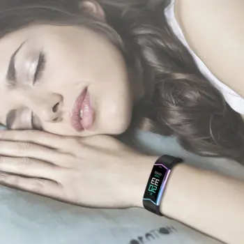

Heart Rate Monitor Bracelet IP67 Waterproof Smart Fitness Tracker Watch 0.96 inch Blood Pressure Outdoor Running Pedometer