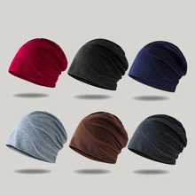 Осень Зима ворсовая шапка для женщин Мужская шапочка стильная тонкая хип-хоп кепка s мягкая раковая химиотерапия Шляпа Унисекс Зимняя мода