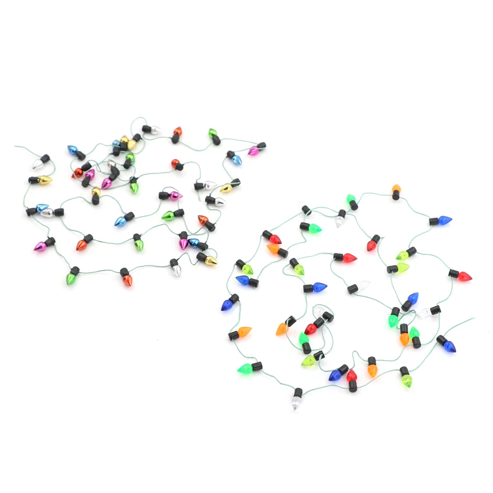 1m Fine New Arrival 1:12 Dollhouse Miniature A String of multi-coloured plastic Christmas lights