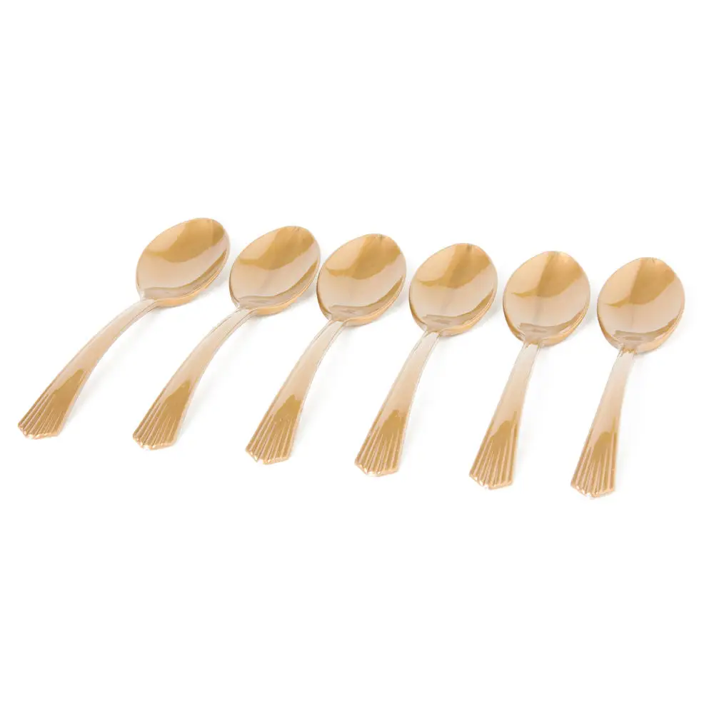 40 pieces per set birthday party wedding decoration pink bronzing tableware kids' party party supplies - Цвет: spoon  10pcs