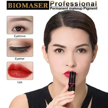 BIOMASER, 1 шт., медицинский Перманентный макияж, пигментные чернила для татуажа, 12 мл, подводка для бровей, губ, Areola, смешанные цвета, Tatooo, поставка машины