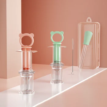 

2Types New Feeding Utensils Needle Feeder Squeeze Dropper Dispenser Pacifier Baby Kids Smart Medicine Dispenser Set Baby Bebe