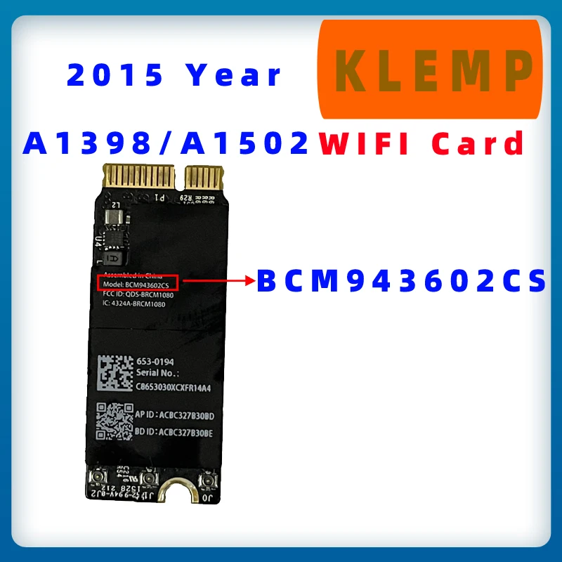 Bluetooth-карта BCM943602CS для Macbook Pro Retina 13/15 дюймов A1398/A1502 2015 год |