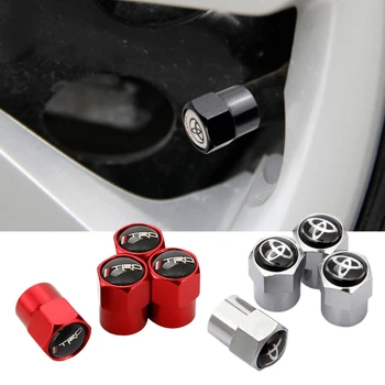 

Auto Wheel Tire Valve Stem Caps Car Styling For Toyota TRD Camry Corolla CHR Crown Yaris RAV4 Auris Prius Prado Land Yaris Vios