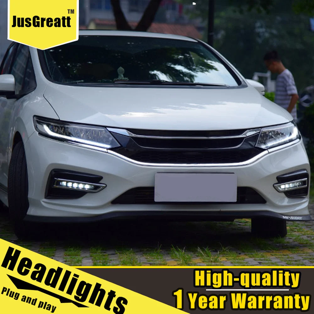 Пара для Honda Jade головной светильник s 2013 Jade светодиодный головной фонарь все светодиодный светильник источник дневные ходовые огни динамический поворот