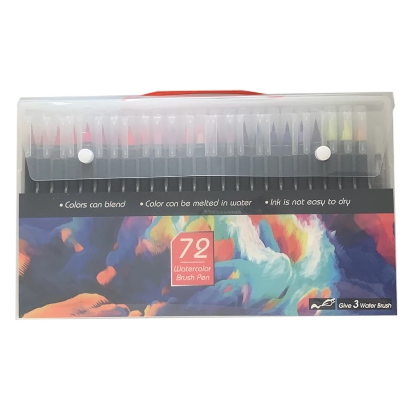 

Cute Art Mark Pen 72 Sets of Colorful Ink Comic Anime Watercolor Nib Brush Pen Graffiti Painting Pen
