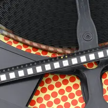 100 шт./лот красный светильник 5050 SMD светодиодный Диод супер яркий 5050 Светодиодный