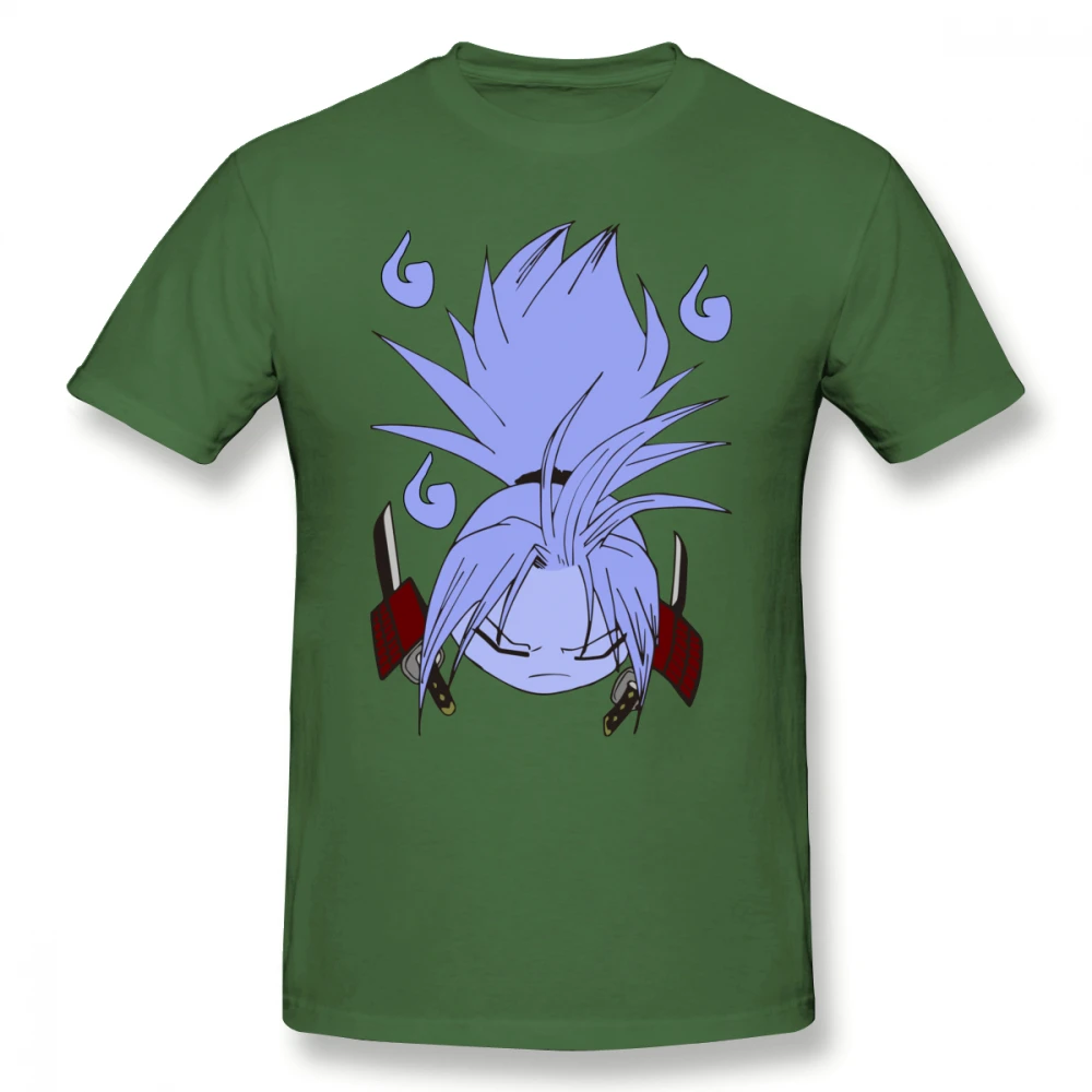 Midnite Star Shaman King amidamaru Guardian ghost Футболка мужская летняя футболка хлопковая Футболка с забавным принтом и рукавами большая футболка - Цвет: ArmyGreen