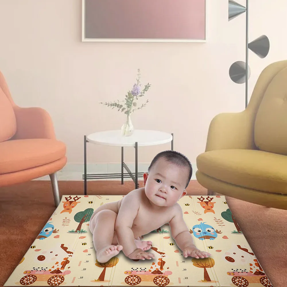 Двусторонний детский игровой коврик для ползания Xpe Puzzle Детский коврик детский коврик для лазания детский коврик Детские Коврики для игры с сумкой коврик