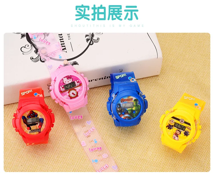 Social Man Watch, детский игрушечный Электронный светильник с дисплеем, включенный светильник, обучающая игрушка для девочек и мальчиков, часы в подарок
