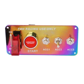 

Racing Cars 12V 20A Red LED Toggle Ignition Switch Panel Start Push Button Kit