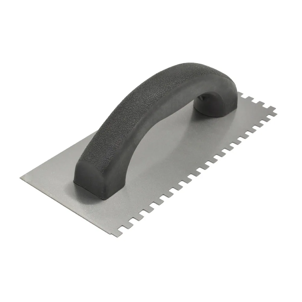 

Steel Multifunctional Tiling Tool Trowel Professional Decoration Sawtooth Portable Home Wall Plastering Square Curved Handle
