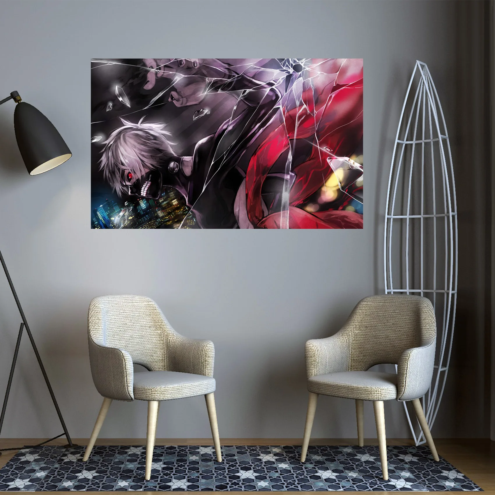 [Самоклеящиеся] 3D наклейки на стену из японского аниме Токийский Гуль 571 фотообои