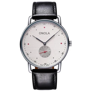 

ONOLA Mens Sports Watches Famous Watch Wristwatches Business Man Fashion Luxury Clock Leather Watches reloj hombre wholesale