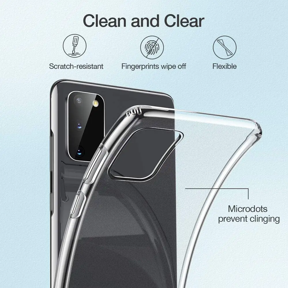 Transparent Silicone Phone Case for Samsung Galaxy S20 S21 FE Plus Ultra S20FE S21FE S21Plus S21Ultra 5G Soft Clear Back Cover
