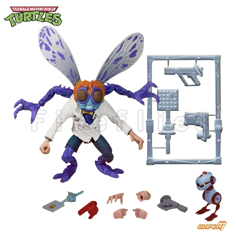 

7inches Super7 Turtles Action Figure Wave 1 Ultimates Baxter Stockman Anime Movie Model For Gift Free Shipping